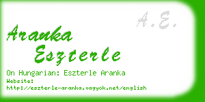 aranka eszterle business card